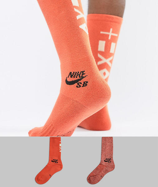 2 пары оранжевых носков Nike SB SX6855-902 - Оранжевый 1199989