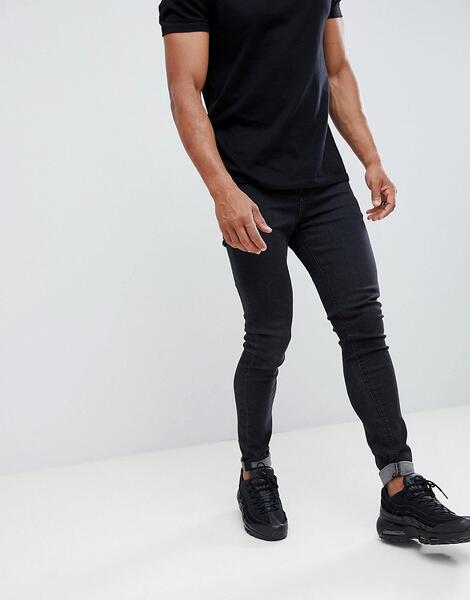 Черные укороченные облегающие джинсы Hoxton Denim - Черный 1176576