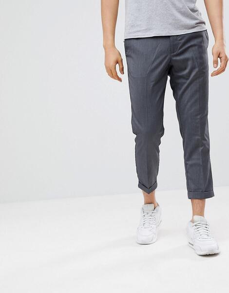 Серые брюки Pull&Bear Tailored - Серый 1273587