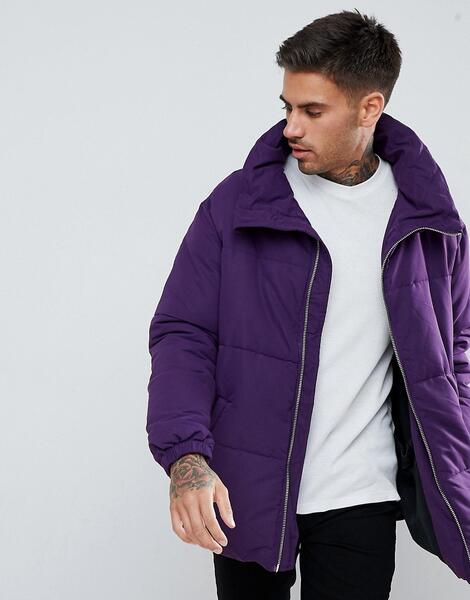 Фиолетовая дутая куртка Pull&Bear - Фиолетовый 1224306