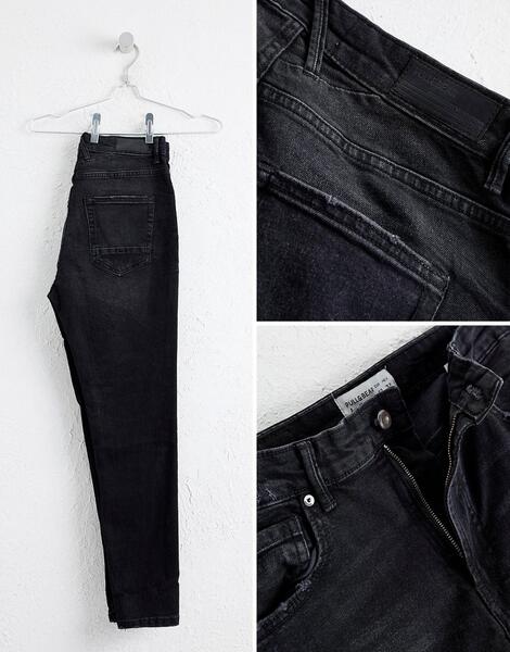 Черные джинсы-морковки скинни Pull&Bear - Черный 1092472