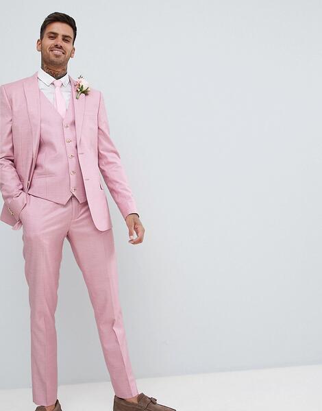 Розовый приталенный пиджак River Island wedding - Розовый 1288859