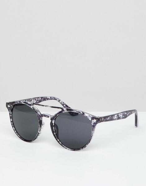 Черные круглые солнцезащитные очки 7X - Черный 1220611