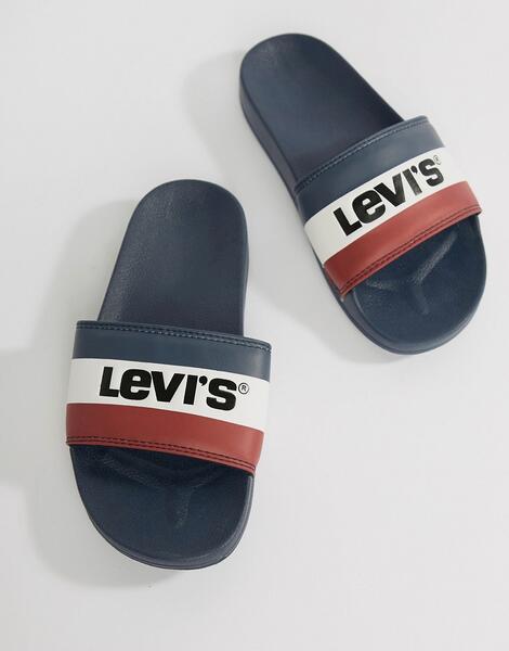 Шлепанцы с логотипом Levi's Sports - Темно-синий Levi's® 1219536