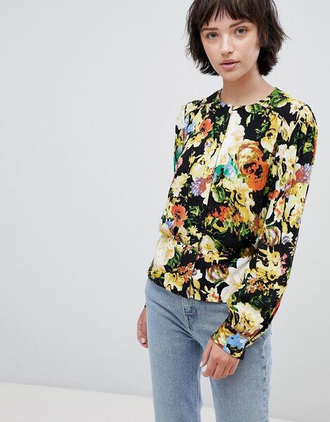 Блузка с цветочным узором Minimum - Черный 1245047
