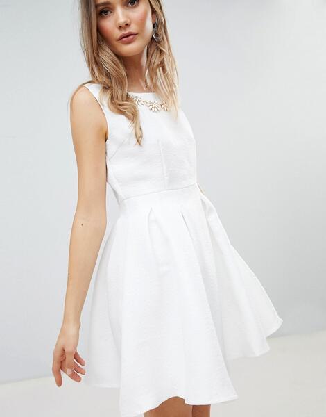 Структурированное короткое приталенное платье Zibi London - Белый 1279487