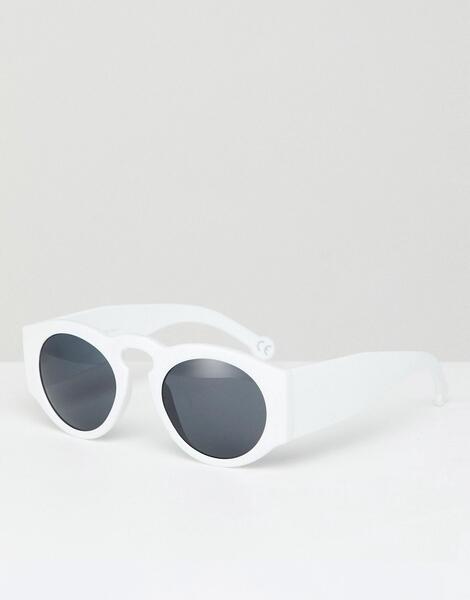 Белые круглые солнцезащитные очки Jeepers Peepers - Белый 1282424