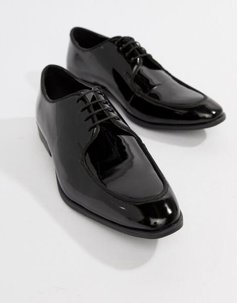 Черные туфли из лакированной кожи со шнуровкой ASOS DESIGN - Черный 1241728