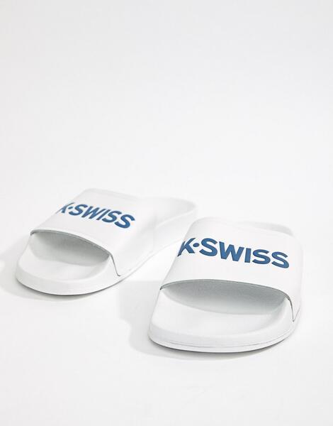 Белые шлепанцы с логотипом K-Swiss - Белый 1221679