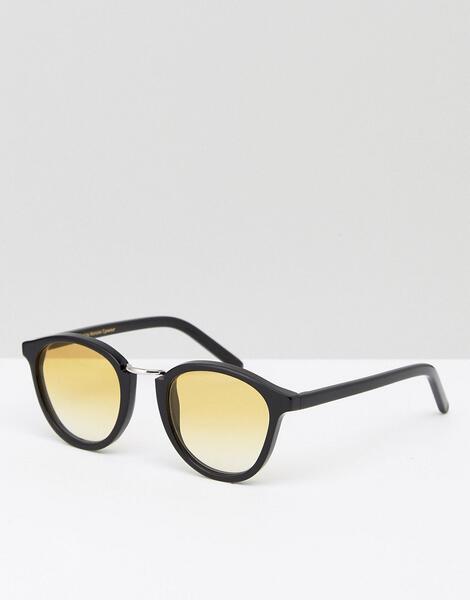 Солнцезащитные очки в круглой черной оправе Monokel Eyewear Nalta 1171262