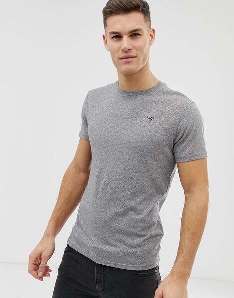 Серая меланжевая футболка Hollister Core - Серый 1257084