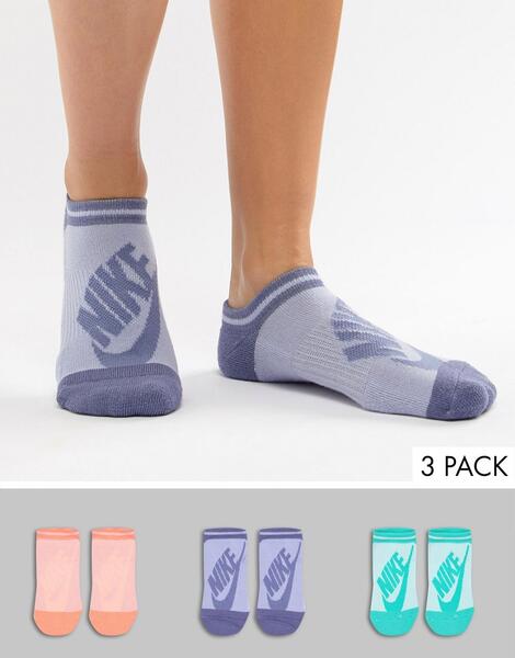 3 пары цветных невидимых носков Nike - Мульти 1207631