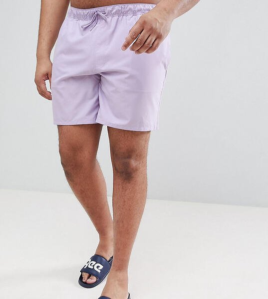Фиолетовые шорты для плавания средней длины ASOS DESIGN Plus 1198105