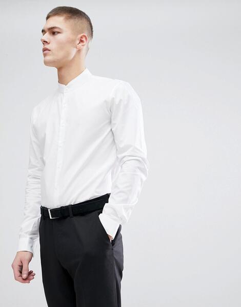 Супероблегающая строгая рубашка с воротником на пуговице Calvin Klein 1258520