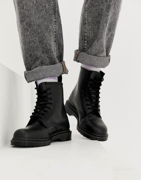 Черные ботинки с 8 парами люверсов Dr Martens 1460 - Черный Dr. Martens 1240065