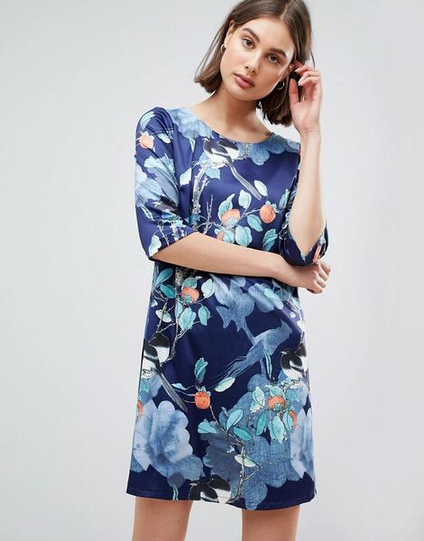 Цельнокройное платье с цветочным принтом Lavand - Темно-синий 1226494