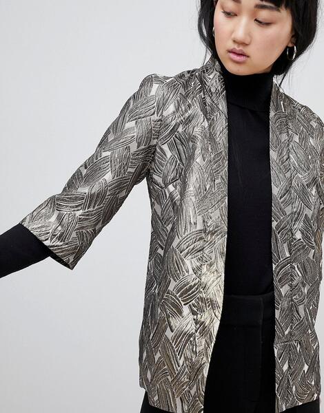 Жаккардовая куртка с эффектом металлик b.Young - Золотой 1112025