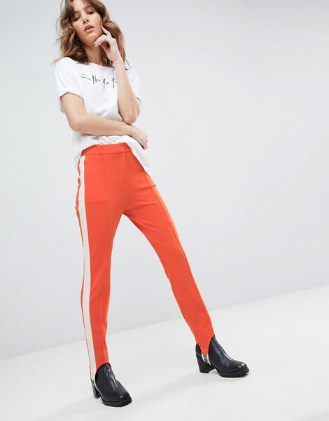 Эластичные брюки со штрипками HUGO - Оранжевый 1218205