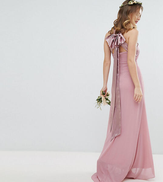 Плиссированное платье макси TFNC Petite - Розовый 1181765
