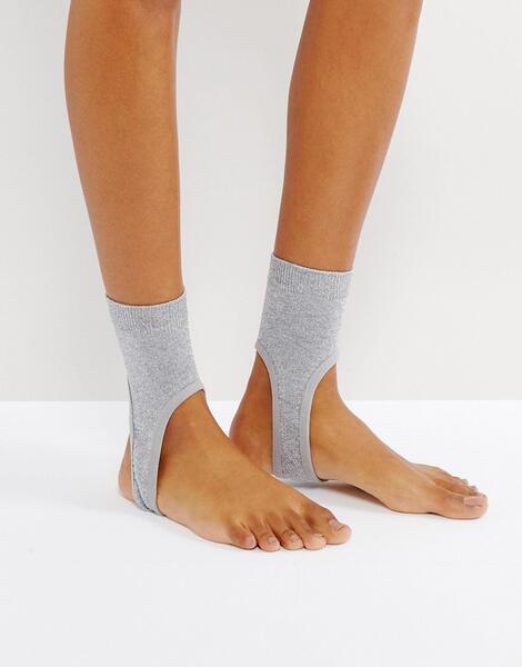 Блестящие носки со штрипками ASOS - Серебряный ASOS DESIGN 1082887