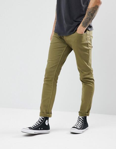 Узкие джинсы цвета хаки Jack & Jones - Зеленый 1246418