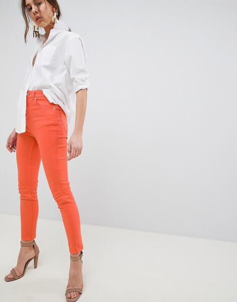 Оранжевые узкие джинсы в винтажном стиле с завышенной талией ASOS DESI ASOS DESIGN 1231560
