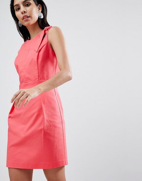 Приталенное платье Sisley - Розовый 1261585
