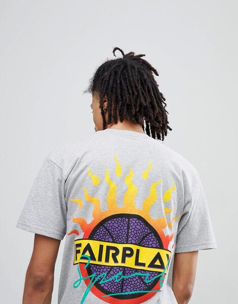 Серая футболка с надписью Sport на спине Fairplay Jam - Серый 1222193