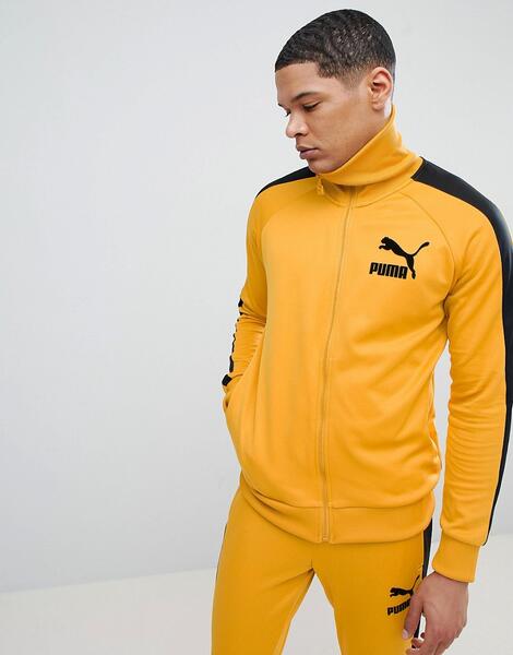 Желтая спортивная куртка в винтажном стиле Puma T7 57498548 - Желтый 1240175