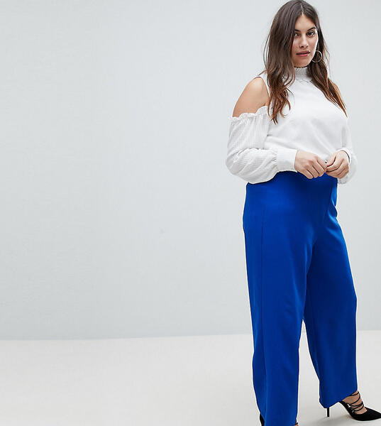 Широкие комбинируемые брюки Fashion Union Plus - Синий 1214302