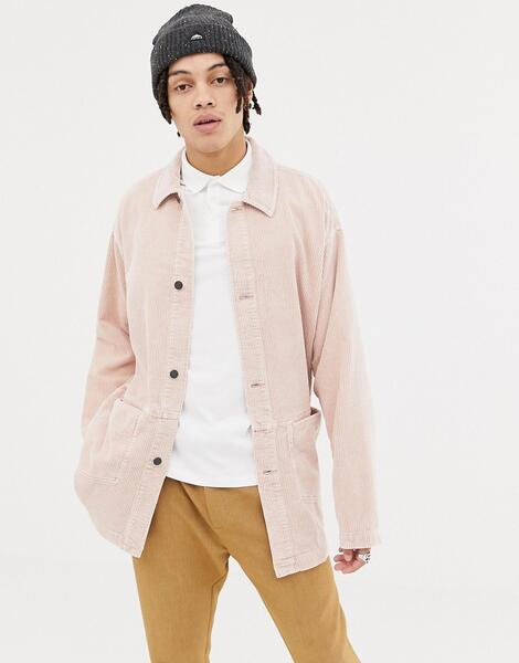 Розовая вельветовая куртка ASOS DESIGN - Розовый 1195987