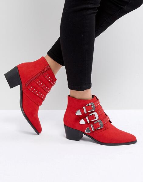 Ботинки в стиле вестерн Miss Selfridge - Красный 1238583