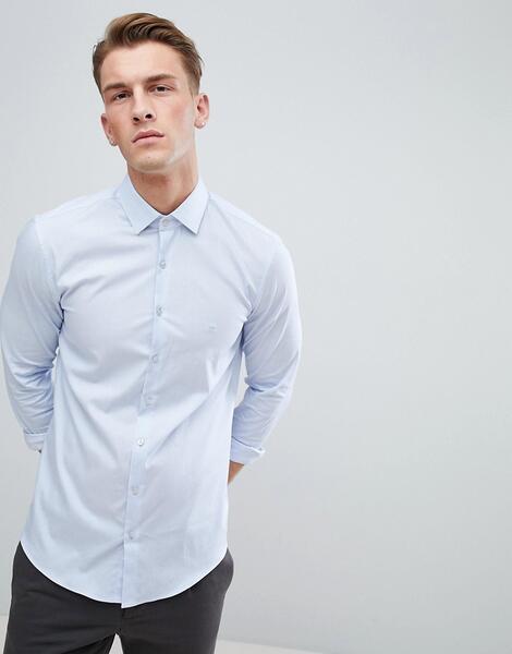 Рубашка зауженного кроя в полоску Calvin Klein - Синий 1197446