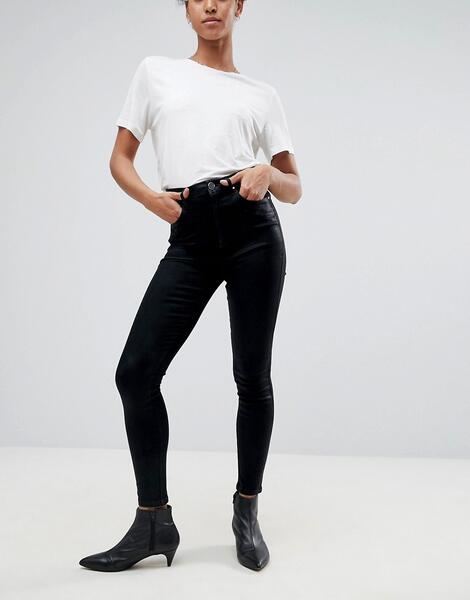 Черные джинсы с покрытием ASOS DESIGN 'Sculpt me' premium - Черный 1231524