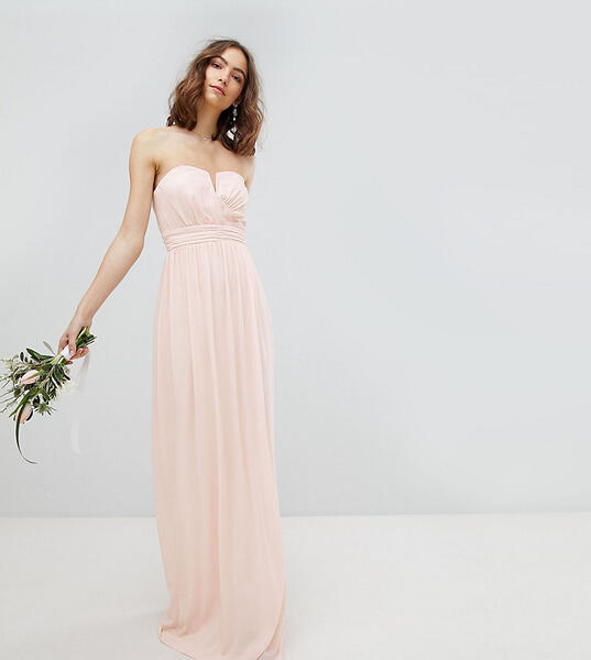 Платье-бандо макси TFNC Tall - Розовый 1181278
