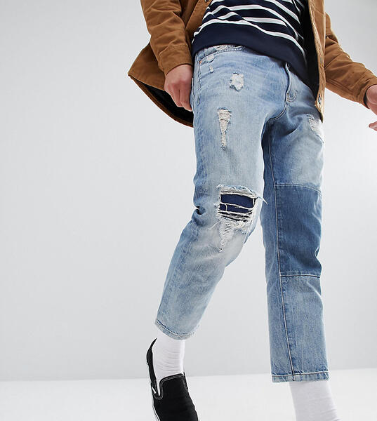Укороченные джинсы с нашивкой Just Junkies - Синий 1169715