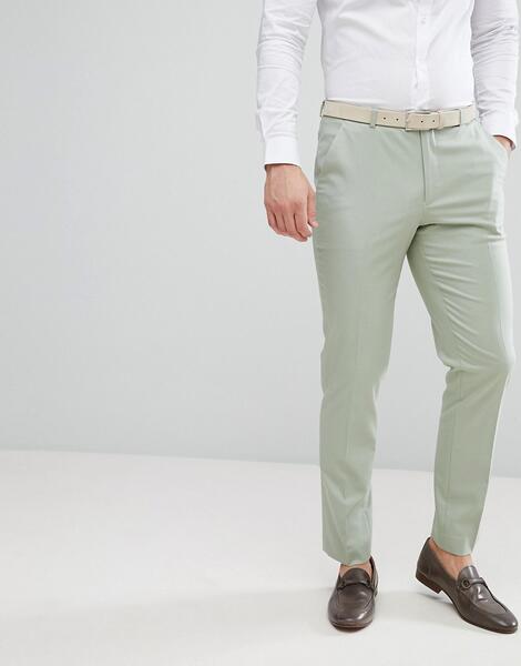 Зеленые брюки скинни ASOS Wedding - Зеленый ASOS DESIGN 1166264