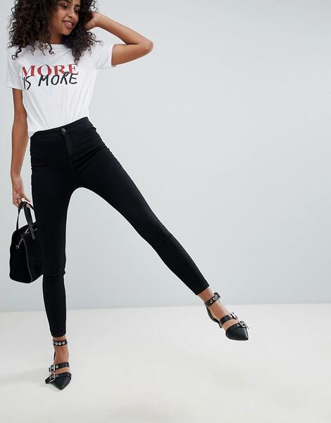 Супероблегающие джинсы с завышенной талией New Look India - Черный 1258154