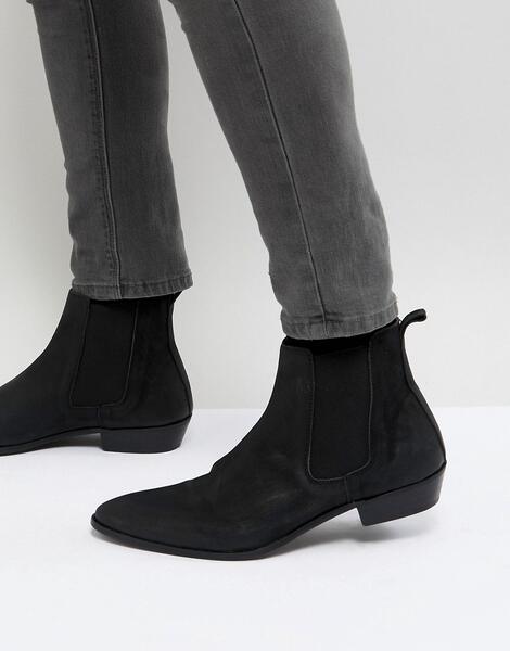 Черные кожаные ботинки челси Walk London Ziggy - Черный 1194574