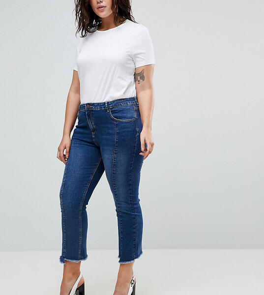 Укороченные расклешенные джинсы с необработанными краями Urban Bliss P Urban Bliss Plus 1173586