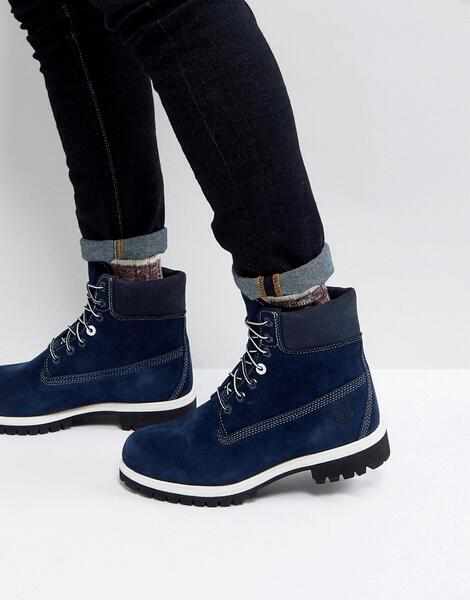 Классические замшевые ботинки Timberland 6 дюймов - Темно-синий 1132062