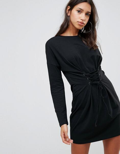 Трикотажное платье со шнуровкой Minkpink - Черный 1070235