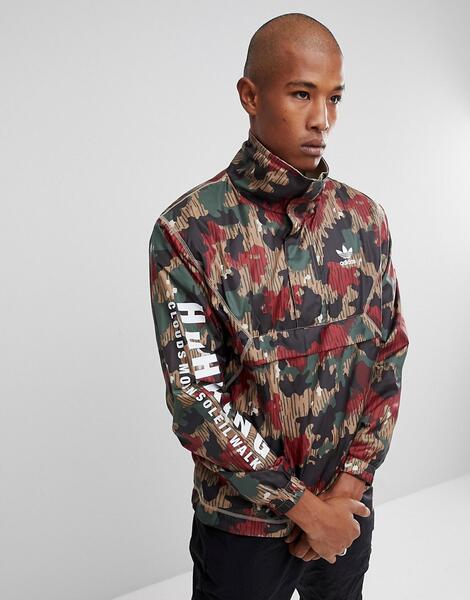 Ветровка на молнии с камуфляжным принтом adidas Originals x Pharrell W 1198625