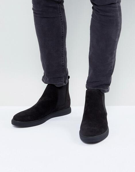 Черные ботинки челси из искусственной замши ASOS DESIGN - Черный 1153371