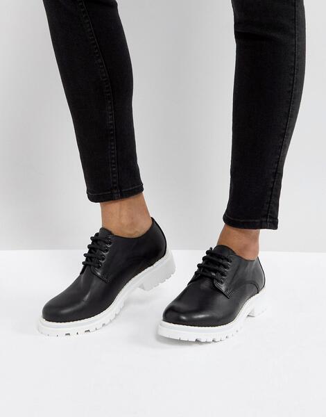 Кожаные туфли на высоком каблуке H by Hudson - Черный 1012409