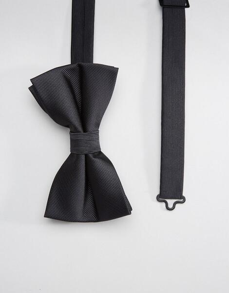 Черный галстук-бабочка ASOS DESIGN wedding - Черный 1168918