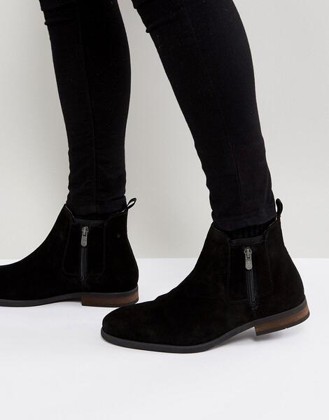 Черные замшевые ботинки с молниями Call It Spring Ocade - Черный 1089933