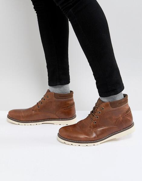 Светло-коричневые ботинки чукка Burton Menswear - Рыжий 1135727