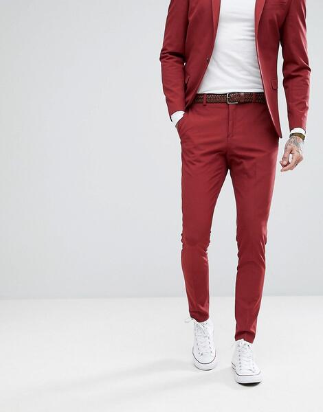Супероблегающие брюки Selected Homme - Красный 1160685