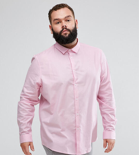 Розовая эластичная оксфордская рубашка узкого кроя в строгом стиле ASO ASOS DESIGN 1099131